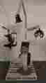 14207 American Optical Model Ophthalmic Stand W Phoroptor Slit Lamp Access