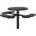 695294bk Global Industrial 46 Ada Round In-ground Mount Picnic Table Expanded Metal Black