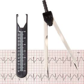 Hnbun Hbus-ecgcalipers--bk-191121 Ekg Ecg Caliper Electrocardiogram Divider Black Calipers With Ruler For