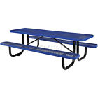 277153bl Table Picnic " 96 Rectangular Expanded Blue Metal