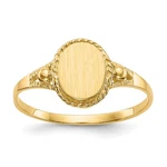 Real 14K Yellow Gold Childs Fancy Signet Ring S:6; Women &. Fixed Price $348.70.