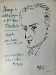 Pablo Picasso Homage To Poet Machado 1955 Expo Poster Book Plate-signed 9.25X12. Fixed Price $19.99.