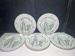 Mikasa Metro Sketch Book Dinner Plate Floral Grass Lot Of 5. Fixed Price $75.00.