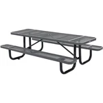Global Industrial 8'L Rectangular Picnic Table Expanded Metal Gray. Fixed Price $1288.47.