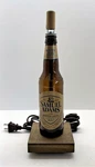 Samuel Adams Winter Beer Bottle Table Lamp W/ Wood Base, Desk Accent Light Decor. Fixed Price $38.49.