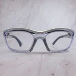 Hilco A2-225S Safety Glasses Silver Navy Blue Frame Clear Demo Lenses 135MM. Fixed Price $35.99.