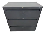 Hon 42 Inch 3 Drawer Lateral Dark Gray File Cabinet With Lock Vg Condition. Fixed Price $125.00.