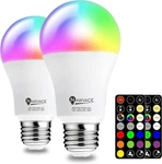 Led Color Changing Light With Remote Control, 60W Equivalent Rgb Bulbs, 8W. Fixed Price $27.99.
