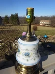 Abigail Adams Blue Cornflower Table Lamp Base Only 3 Way Light. Fixed Price $30.00.