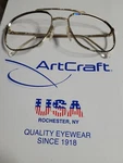 Artcraft Aircrew Aff-op 26357-5818/ Gold W/skull Temples Eye Glass Frames. Fixed Price $12.00.
