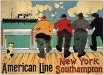 14451.WALL Decor Poster.vintage Interior Art.american Line New York Southampton. Fixed Price $24.00.