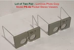 Lot Of 2 Pair Luminos Photo Corp PS-4A Vintage Pocket Stereo Viewers. Fixed Price $69.99.