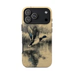 For Iphone/galaxy/pixel Ink Case - Mallard Duck Charcoal Wash Sketch. Fixed Price $54.99.