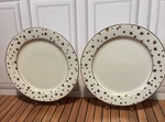 Set Of 2 Vintage Sakura Galaxy White Dinner Plates 14KT Gold Stars Five Avail!!. Fixed Price $26.99.