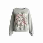 Girls Disney Princess Ariel The Little Mermaid Watercolor Sketch Gray Sweatshirt. Fixed Price $9.80.