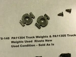American Flyer Original Parts - PA11304 Truck WEIGHTS/PA11305 Rivets TS148. Fixed Price $5.00.