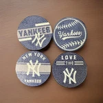 New York Yankees Bar Coasters Set Of 4. Fixed Price $5.99.