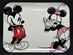 Zak Designs Mickey & Minnie Mouse 16 X 12 Serving Tray Plate Sketch Book. Fixed Price $24.99.