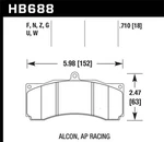Hawk Ap Racing/alcon Hps 5.0 Brake Pads. Fixed Price $239.39.