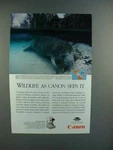 1997 Canon Retinal Camera Ad W/ West Indian Manatee. Fixed Price $17.99.