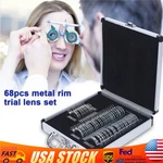 68PCS Optical Trial Lens Set Optometry Kit Metal Rim W/ Aluminium Box Case. Fixed Price $72.82.