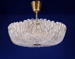 Vintage 1960S Orrefors Carl Fagerlund Brass & Crystal Embassy Pendant Lamp. Fixed Price $2219.91.