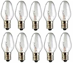 Box Of 10 Nightlight Bulbs 15C7 Clear 15W 120V E12 Candelabra Base. Fixed Price $20.08.
