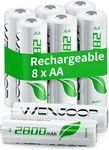 Rechargeable Aa Batteries 8PACK, 2800MAH High-capacity, Nimh, Double Battery,. Fixed Price $13.48.