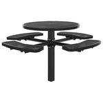 Global Industrial 46" Picnic Table In-ground Mount Black. Fixed Price $1080.10.