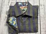 Mens Robert Graham Shirt Sz 2XL/2TG Vintage Print Classic Fit 1266. Fixed Price $29.99.