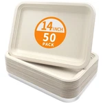 50 Pack 14 Inch Disposable Food Crawfish Trays, Large Paper Plates I.... Fixed Price $40.53.