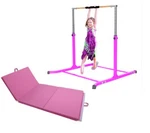 Value Combo Gymnastic Horizontal Bar Sports Junior Training + Mat Pink. Fixed Price $242.00.