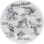 Sketch Book Mickey Mouse Dinner Plates By Zrike. Fixed Price $27.99.