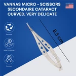 Vannas Micro Surgical Scissors Cataract Straight & Curved Ophthalmic Instruments. Fixed Price $44.82.