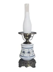 Quoizel Abigail Adams Blue Floral Hurricane Lamp Brass Base 18 Vintage Electric. Fixed Price $99.00.