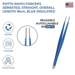 Insulated Potts Smith Forceps Straight Serrated Tips Premium Surgical Instrument. Fixed Price $44.76.