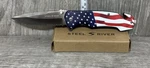 New Steel River Folding Knife Seatbelt Cutter Window Punch American Eagle (sm). Fixed Price $19.99.