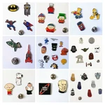 Novelty Lapel Pin Badges Star Wars Family Guy Super Hero Simpsons Dr Who Minions. Fixed Price $6.38.