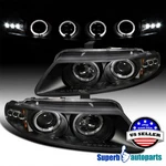 Fits 1997-2000 Sebring 97-00 Avenger Halo Black Projector Headlights Led Bar. Fixed Price $159.98.