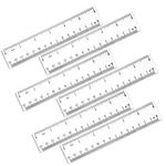 6 Pack Inch Ruler Plastic Straight Measuring Tool Trans.... Fixed Price $12.03.
