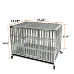 Confote 48" Heavy Duty Dog Kennel Pet Stainless Steel Crate Cage Stackable. Fixed Price $241.49.