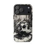 For Iphone/galaxy/pixel Ink Case - Skull Crown Of Thorns Sketch. Fixed Price $54.99.