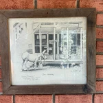 Vintage Bonnie Shields Framed Print Pencil Sketch Country Double Signed!!. Fixed Price $122.50.