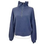 Amo Sweatshirt Distressed Blue Womens Xs High Neck Cotton Long Sleeve. Fixed Price $38.98.