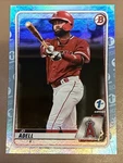 Jo Adell 2020 Bowman 1ST Edition #BFE-100 Sky Blue Foil Baseball Card. Fixed Price $5.00.