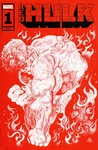 Red Hulk 01 Sketch Cover Variant Ooak Drawing Lithograph Style White Ink Frt&bk. Fixed Price $170.00.